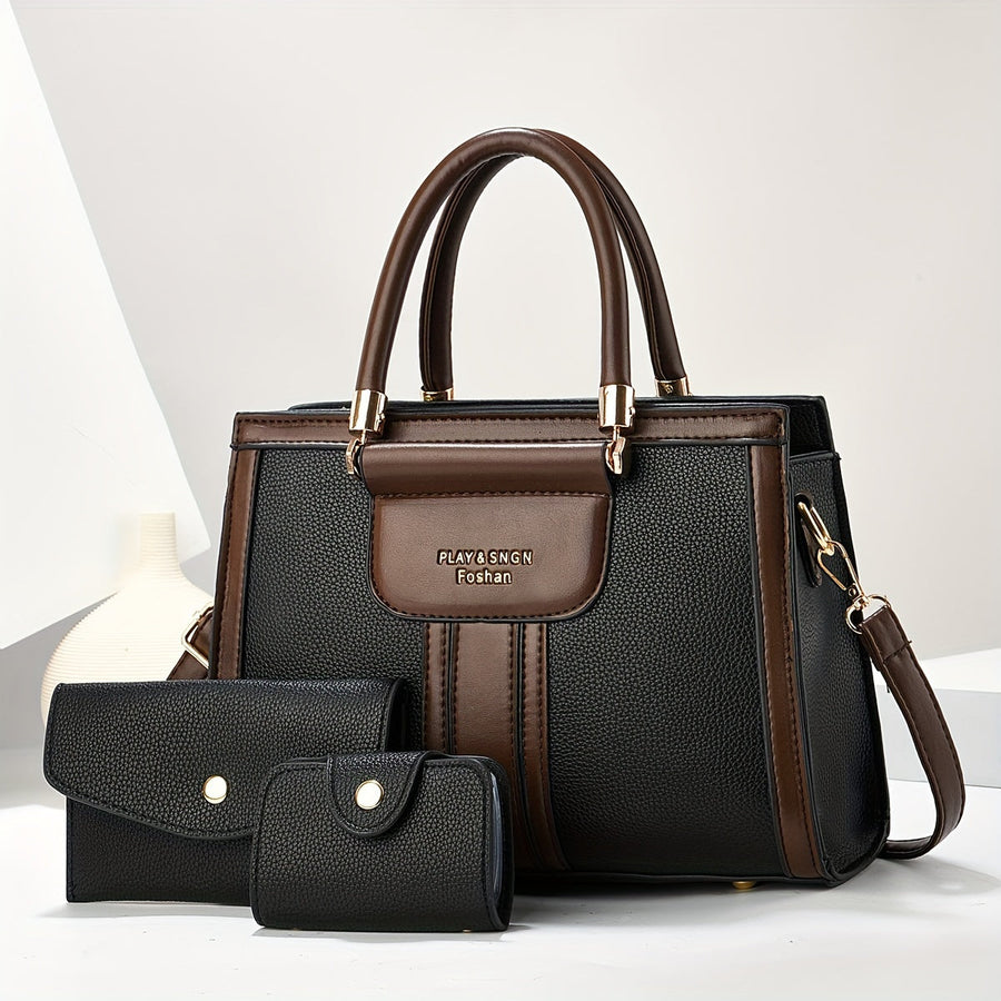 Luna™ | Elegant 3-Piece Leather Bag Set
