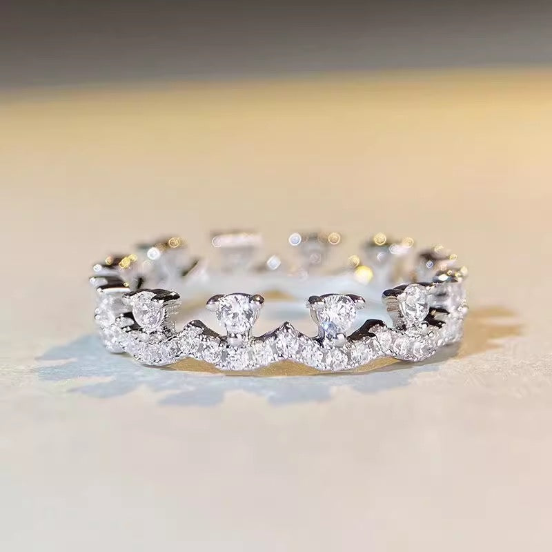 Lace Stacking Ring Wedding Band in Sterling Silver Shineofdiamond