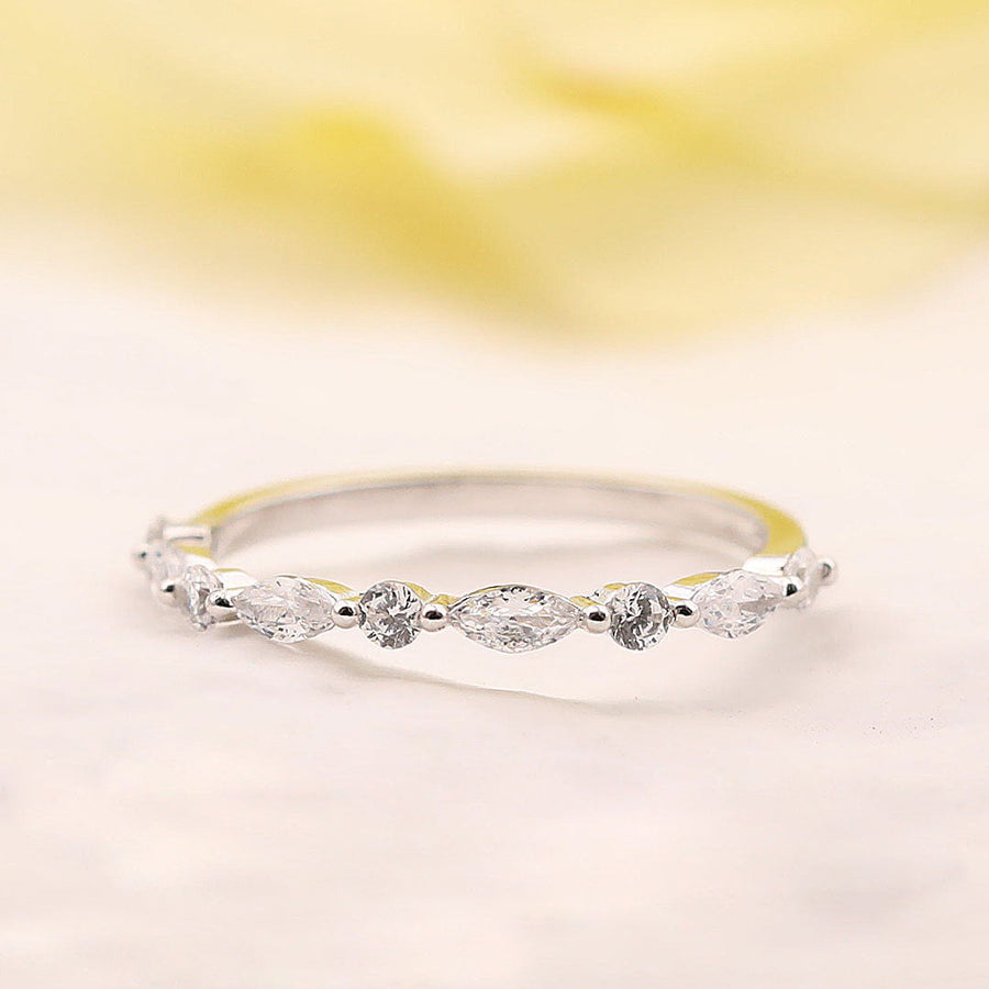 Noble Radiant Cut 3PC Wedding Bridal Set in Sterling Silver shineofdiamond