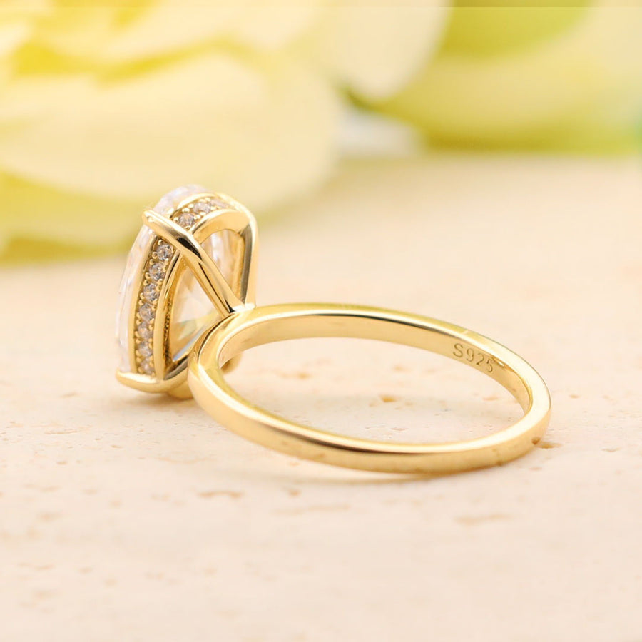 3PCS Noble Oval Cut Sterling Silver Bridal Set shineofdiamond