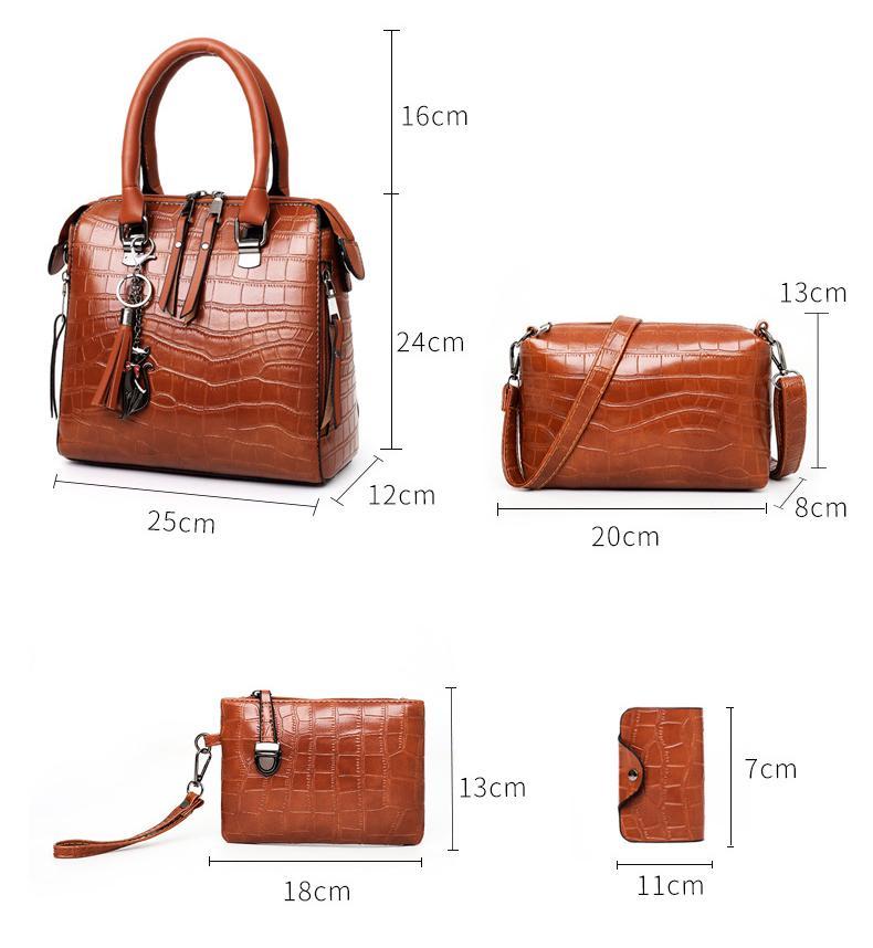 Aveline™ | 4-Piece Leather Bag Set