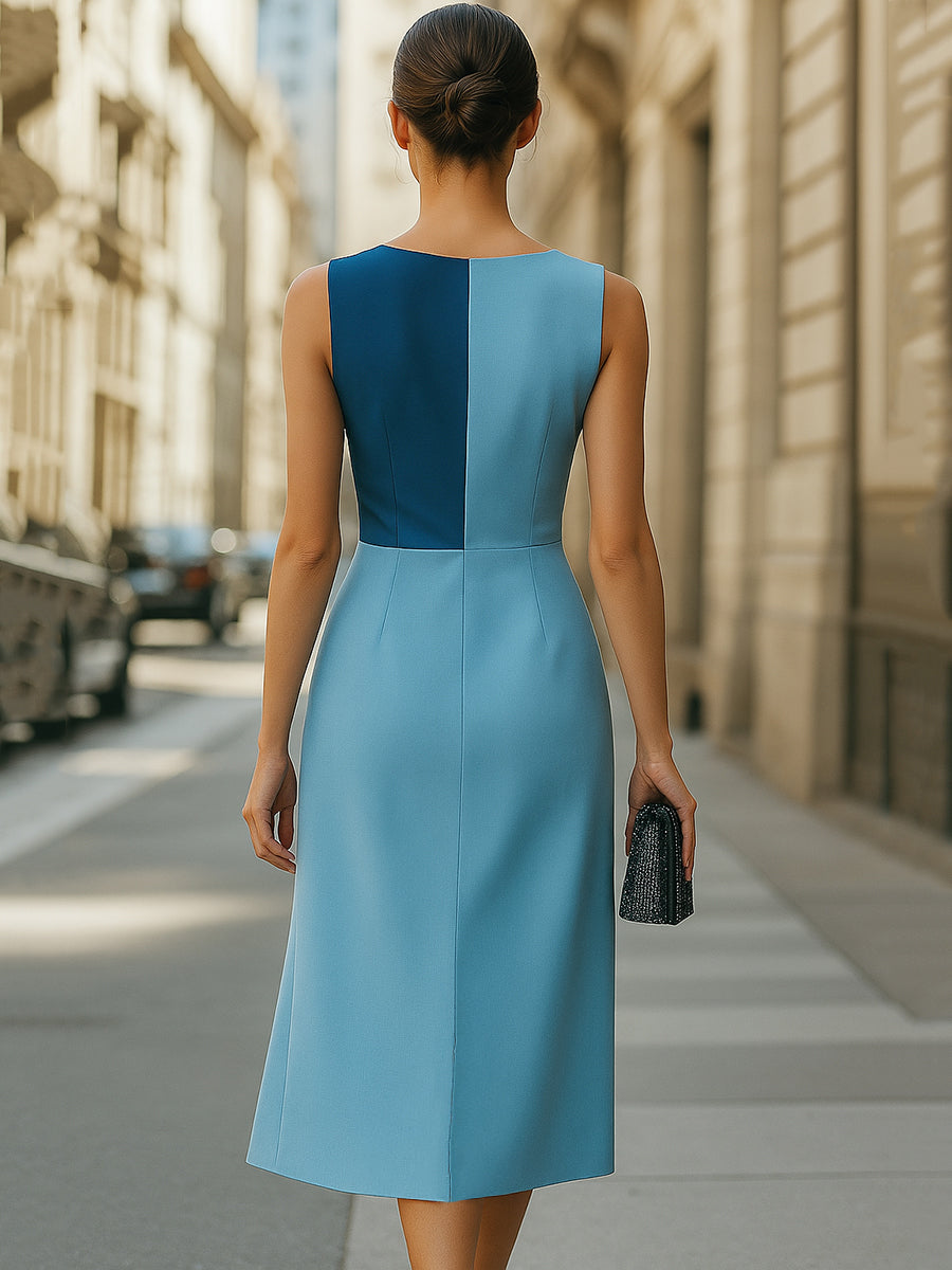 Ocean Breeze Colorblock Midi Dress HWT