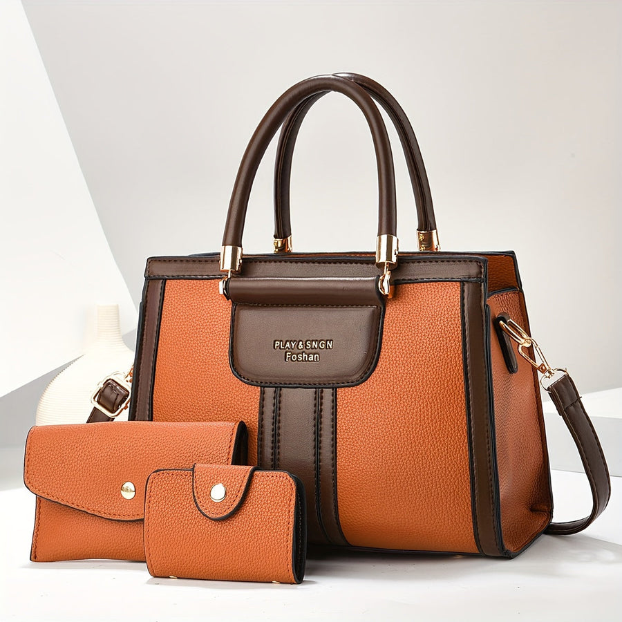 Luna™ | Elegant 3-Piece Leather Bag Set