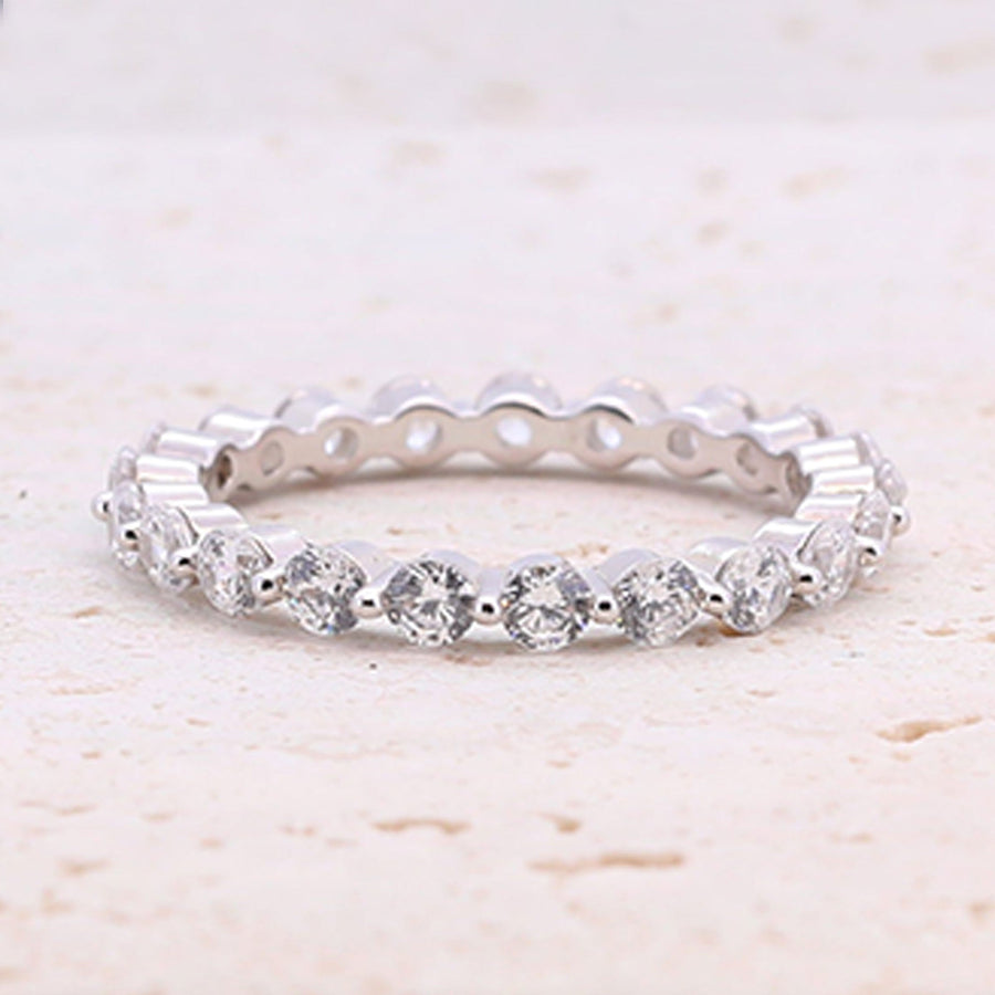 Classic 4.0ct Princess Cut Sterling Silver Engagement Ring Set shine of diamond