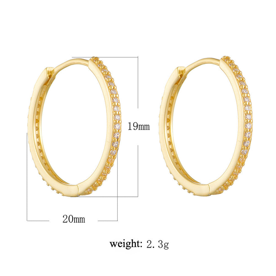 Classic Eternity Sterling Silver Hoop Earrings Carly Jewelry