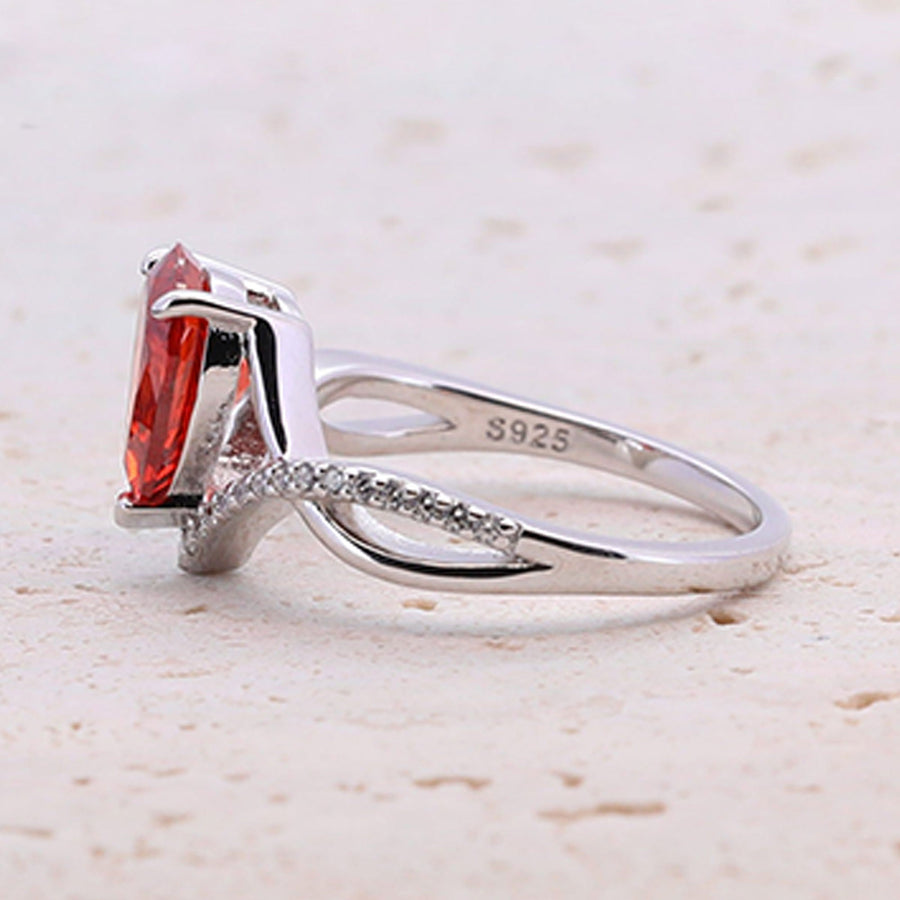 Pear Cut Twisted band Engagement Ring  (Multi Color Available) shine of diamond