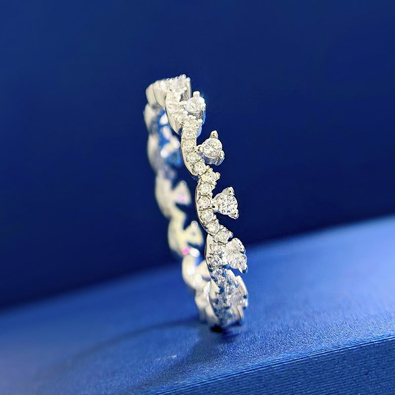 Lace Stacking Ring Wedding Band in Sterling Silver Shineofdiamond