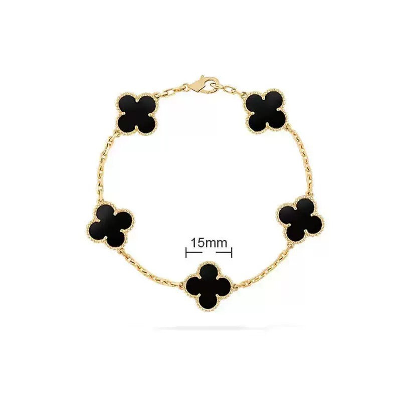 Four-leaf Clover Five-flower Bracelet Shineofdiamond
