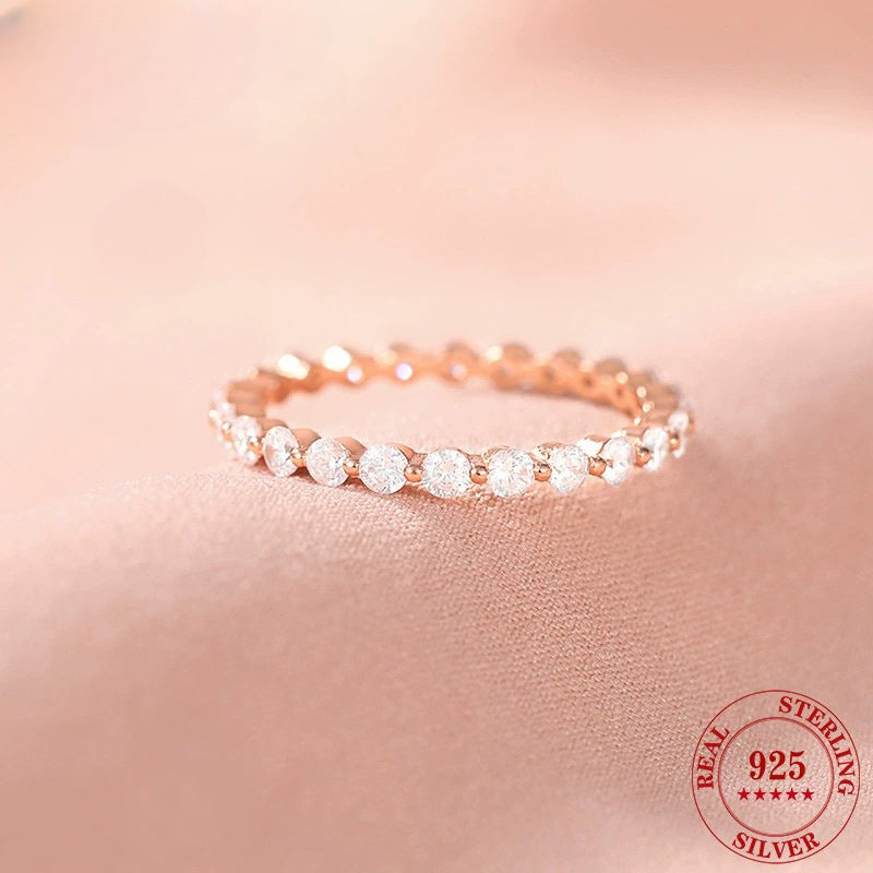 Sale | Simple Yellow Gold Full Eternity Wedding Band In Sterling Silver shine of diamond