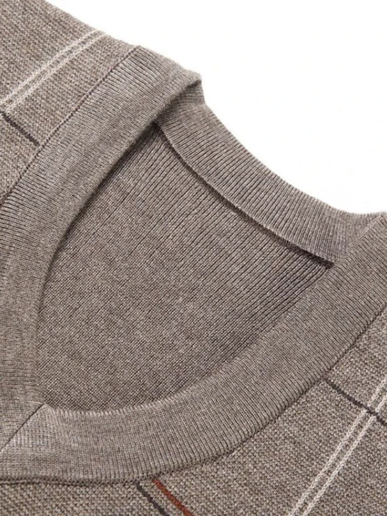 Academic Checkered Knit Vest - CAAYWORLD CAAYWORLD