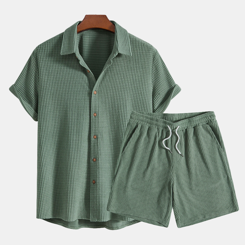 Algarve Waffle Knit - Two-Piece Set CAAYWORLD MEN