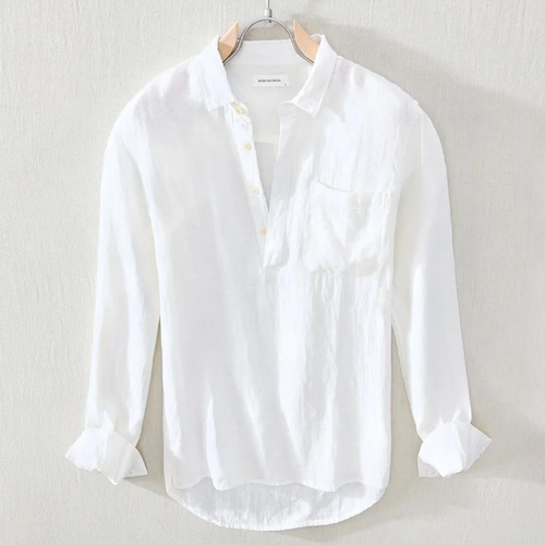 Amalfi Linen Popover - Shirt CAAYWORLD MEN