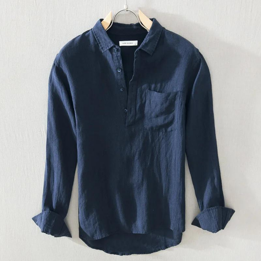 Amalfi Linen Popover - Shirt CAAYWORLD MEN