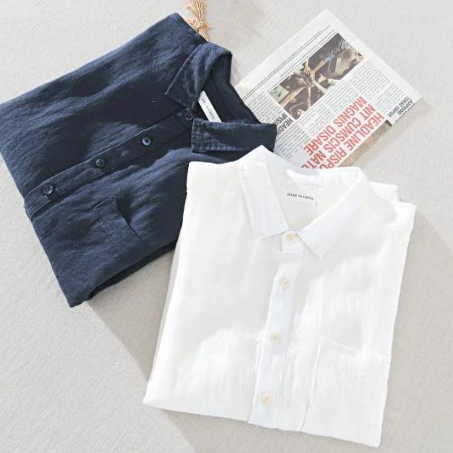 Amalfi Linen Popover - Shirt CAAYWORLD MEN