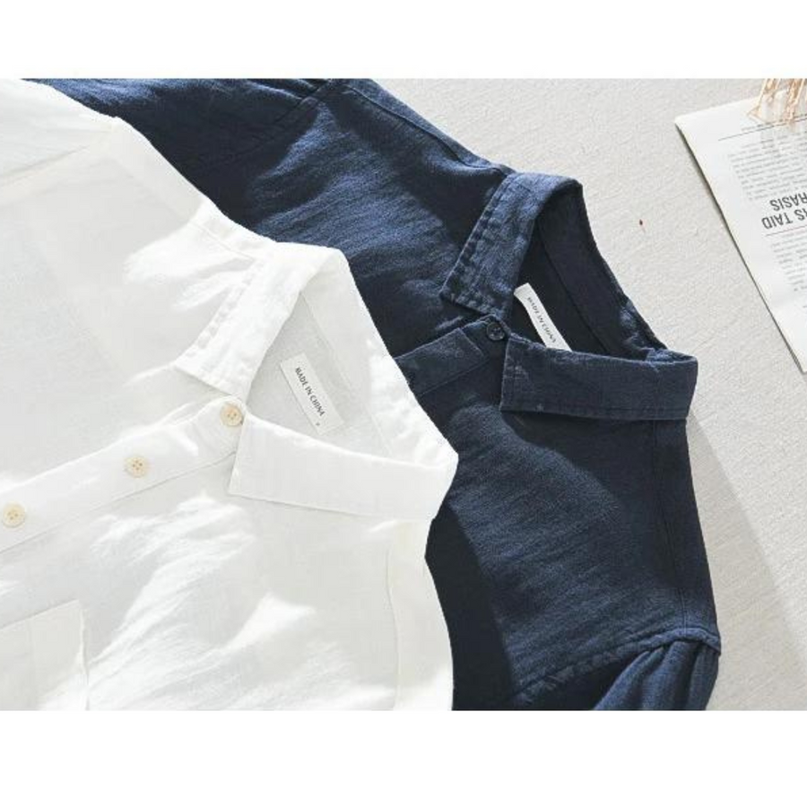 Amalfi Linen Popover - Shirt CAAYWORLD MEN