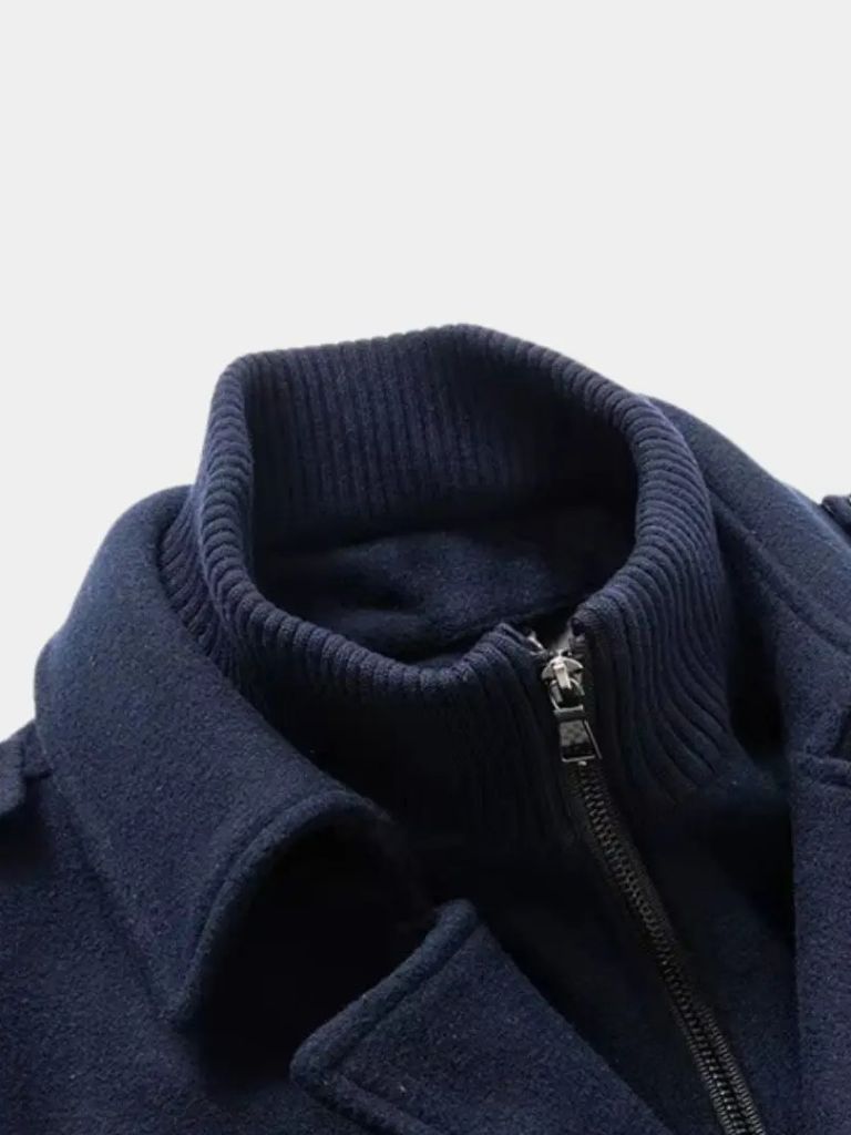Aristocratic Black Wool Overcoat - CAAYWORLD CAAYWORLD
