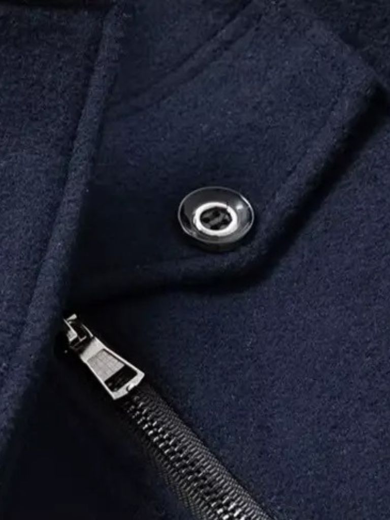 Aristocratic Black Wool Overcoat - CAAYWORLD CAAYWORLD