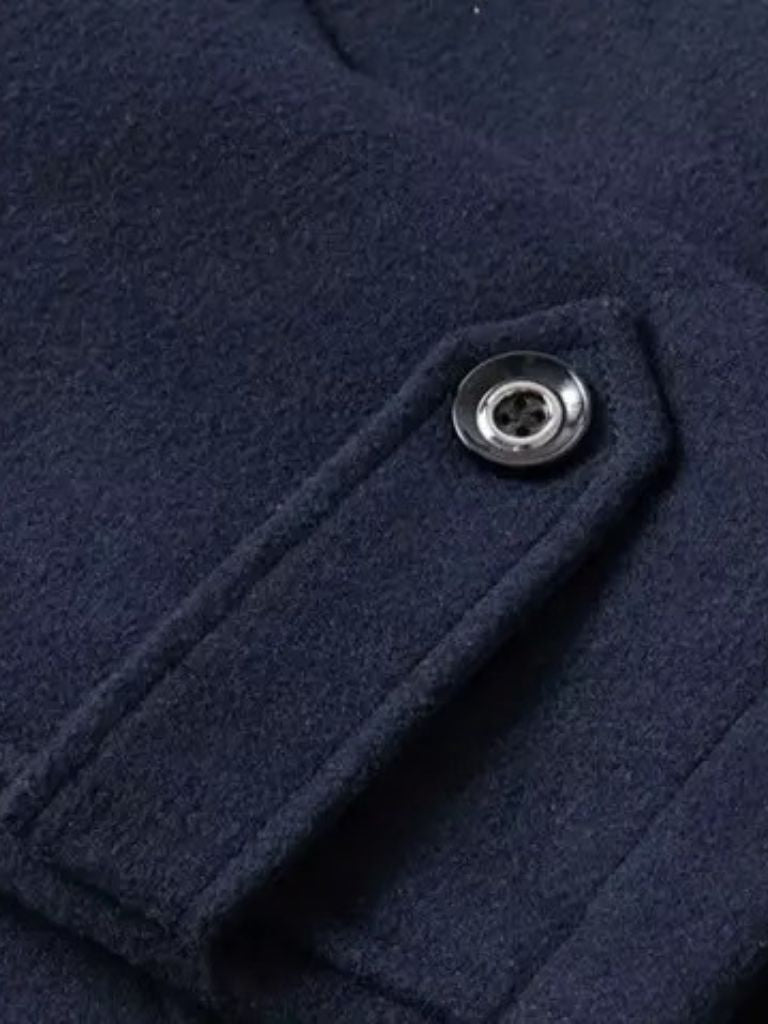 Aristocratic Black Wool Overcoat - CAAYWORLD CAAYWORLD