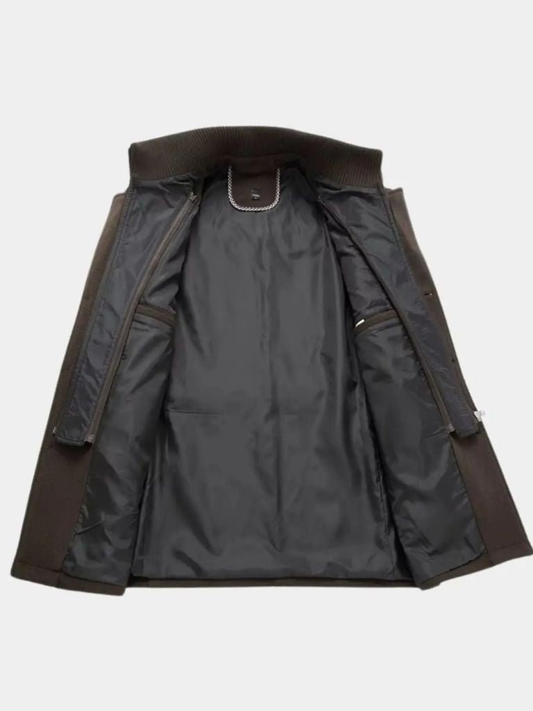 Aristocratic Black Wool Overcoat - CAAYWORLD CAAYWORLD