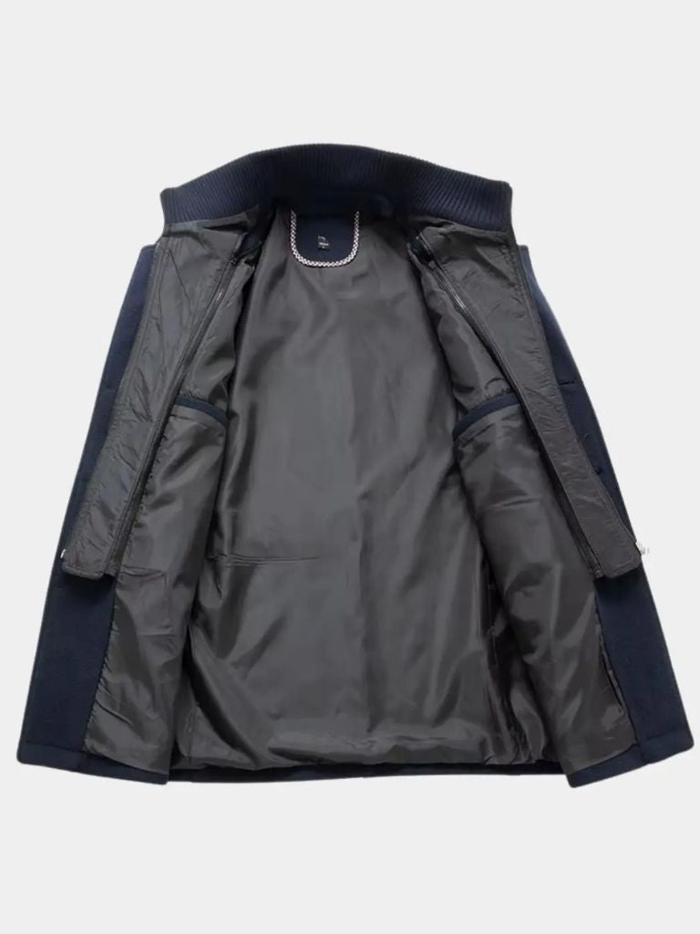 Aristocratic Black Wool Overcoat - CAAYWORLD CAAYWORLD