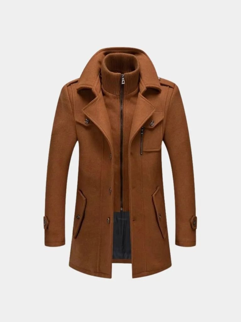 Aristocratic Black Wool Overcoat - CAAYWORLD CAAYWORLD