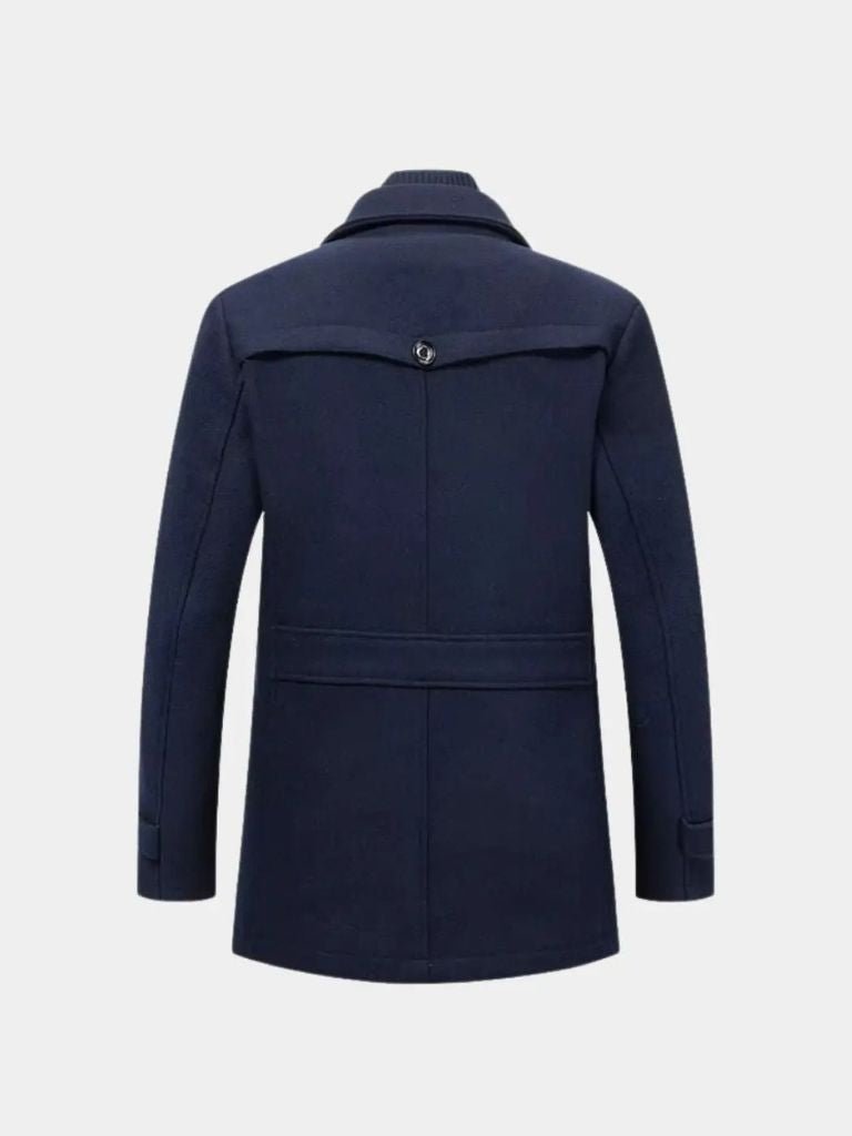 Aristocratic Black Wool Overcoat - CAAYWORLD CAAYWORLD