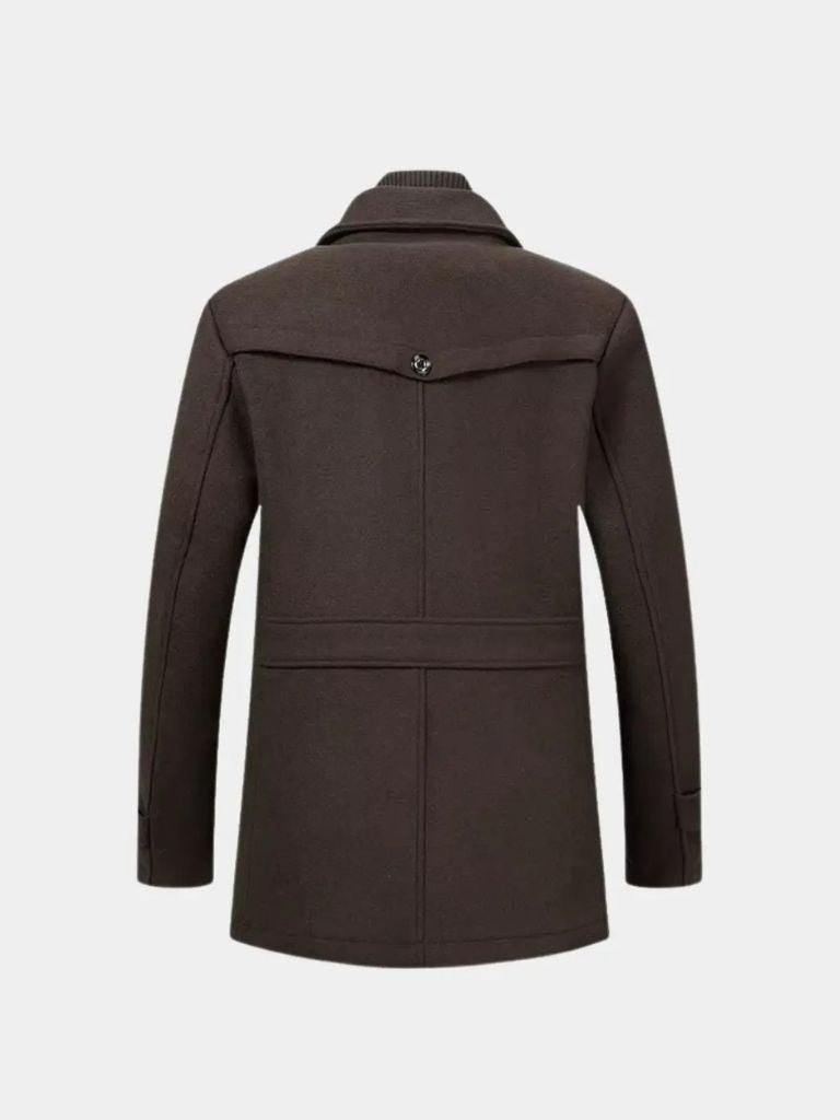Aristocratic Black Wool Overcoat - CAAYWORLD CAAYWORLD