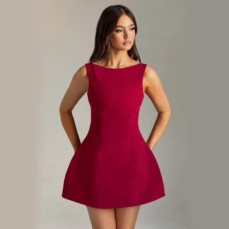 Aura Satin Slip - Mini Dress CAAYWORLD