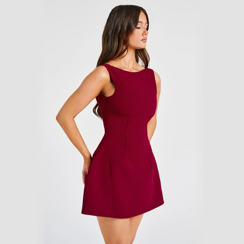Aura Satin Slip - Mini Dress CAAYWORLD