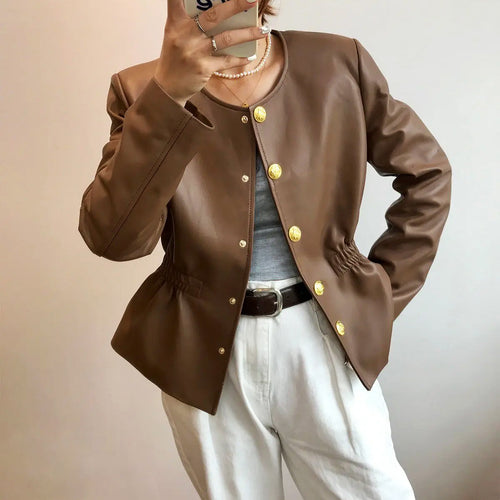 Aurelia Genuine Leather Biker - Jacket CAAYWORLD