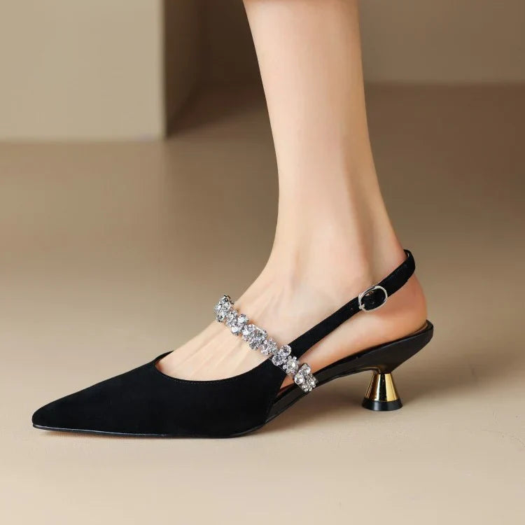 Aurora Rhinestone - Kitten Heels CAAYWORLD