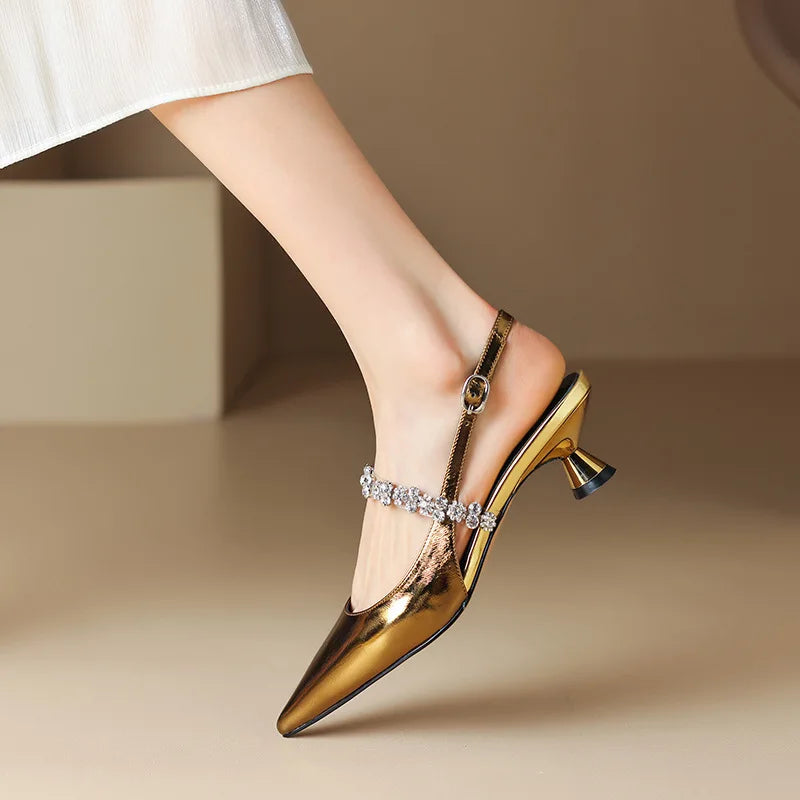 Aurora Rhinestone - Kitten Heels CAAYWORLD