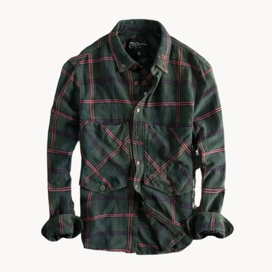 Autumn Ember Plaid - Flannel Shirt CAAYWORLD