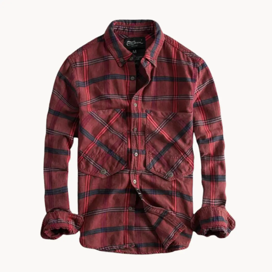Autumn Ember Plaid - Flannel Shirt CAAYWORLD
