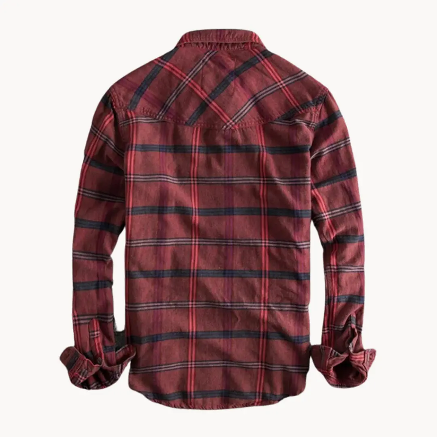 Autumn Ember Plaid - Flannel Shirt CAAYWORLD