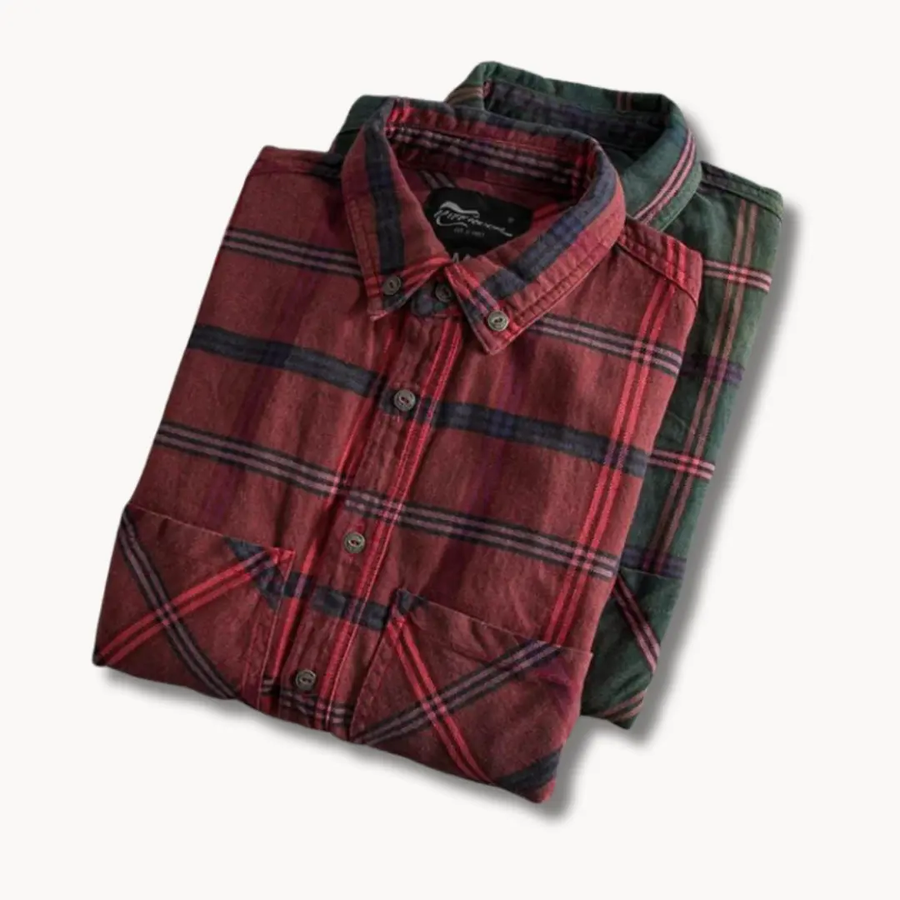 Autumn Ember Plaid - Flannel Shirt CAAYWORLD