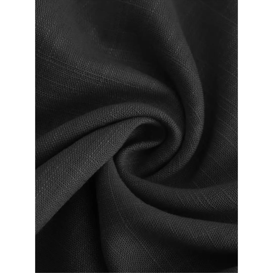 Band Collar Button-Front - Shirt CAAYWORLD