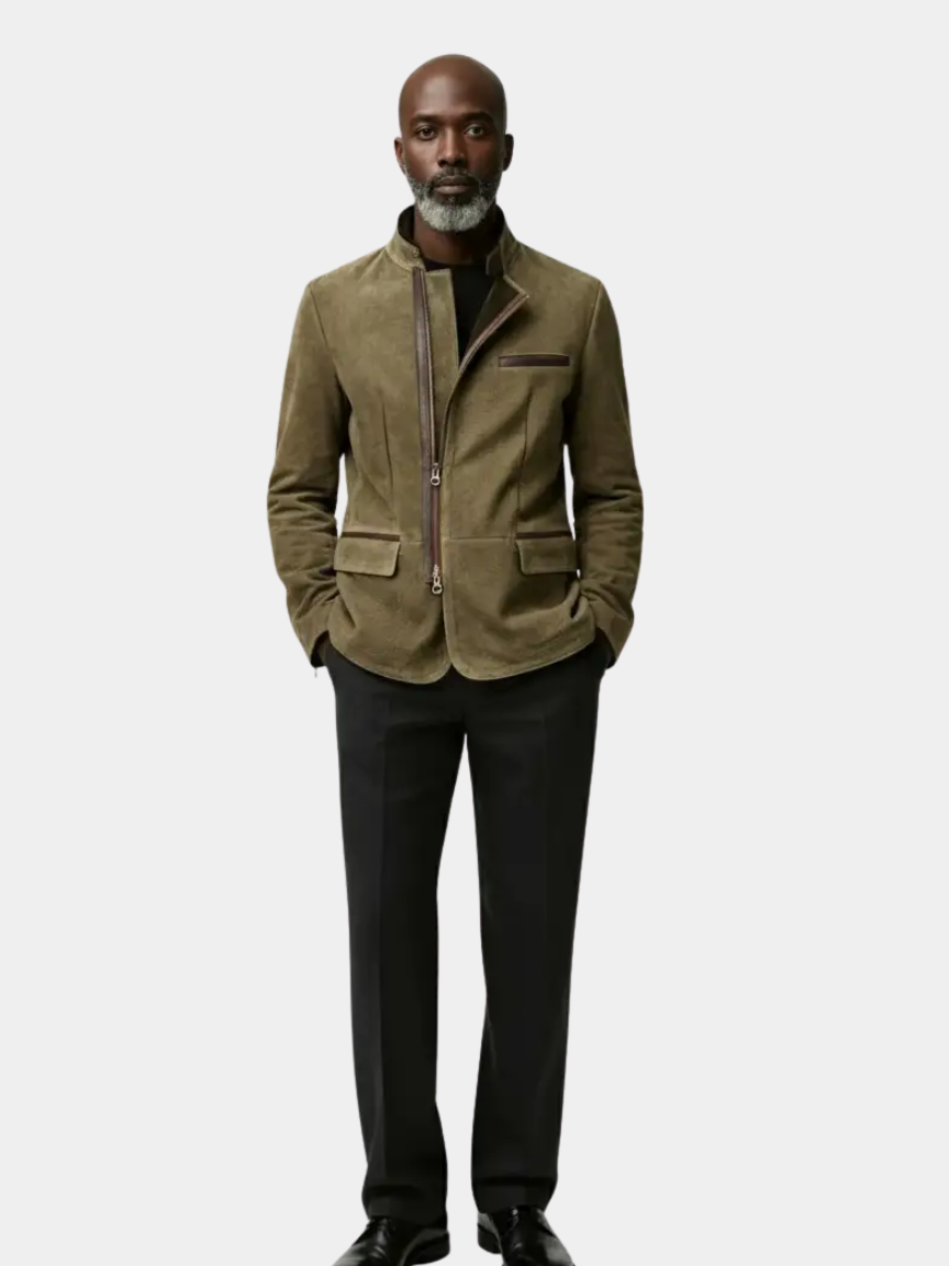 Bearstone Suede Field Coat - CAAYWORLD CAAYWORLD