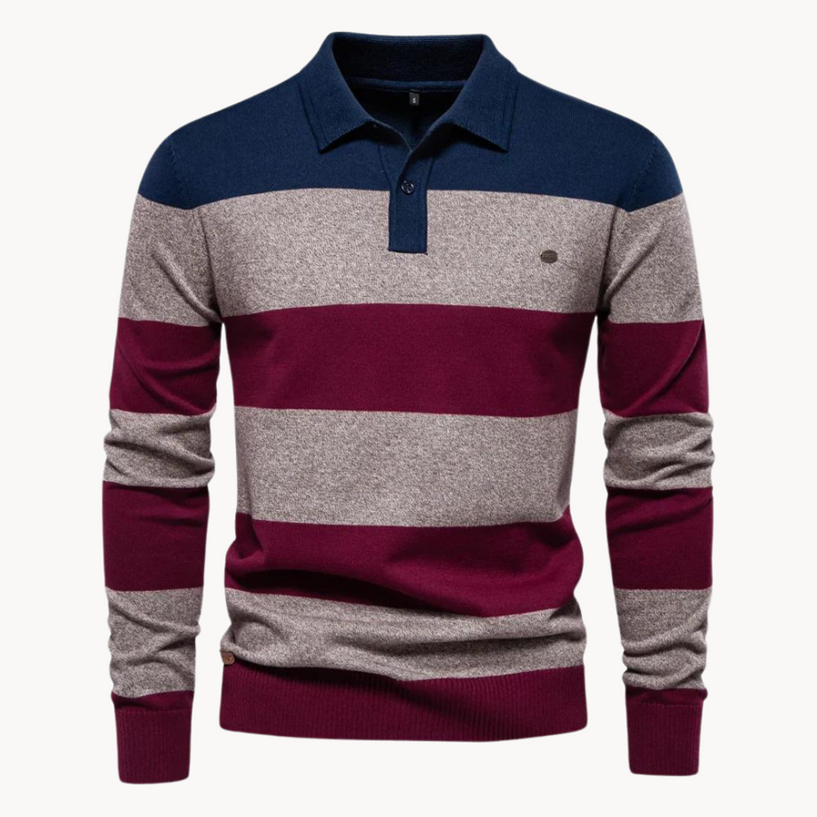 Bellino Ribbed Polo Collar - Sweater CAAYWORLD MEN
