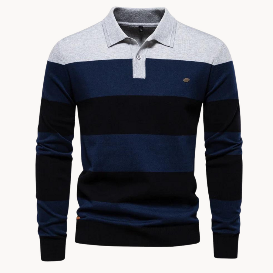 Bellino Ribbed Polo Collar - Sweater CAAYWORLD MEN