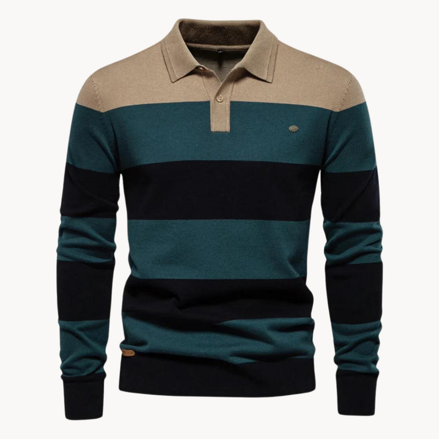 Bellino Ribbed Polo Collar - Sweater CAAYWORLD MEN