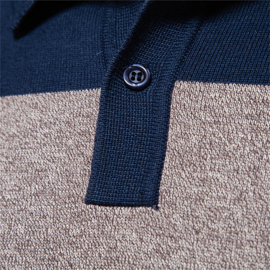 Bellino Ribbed Polo Collar - Sweater CAAYWORLD MEN