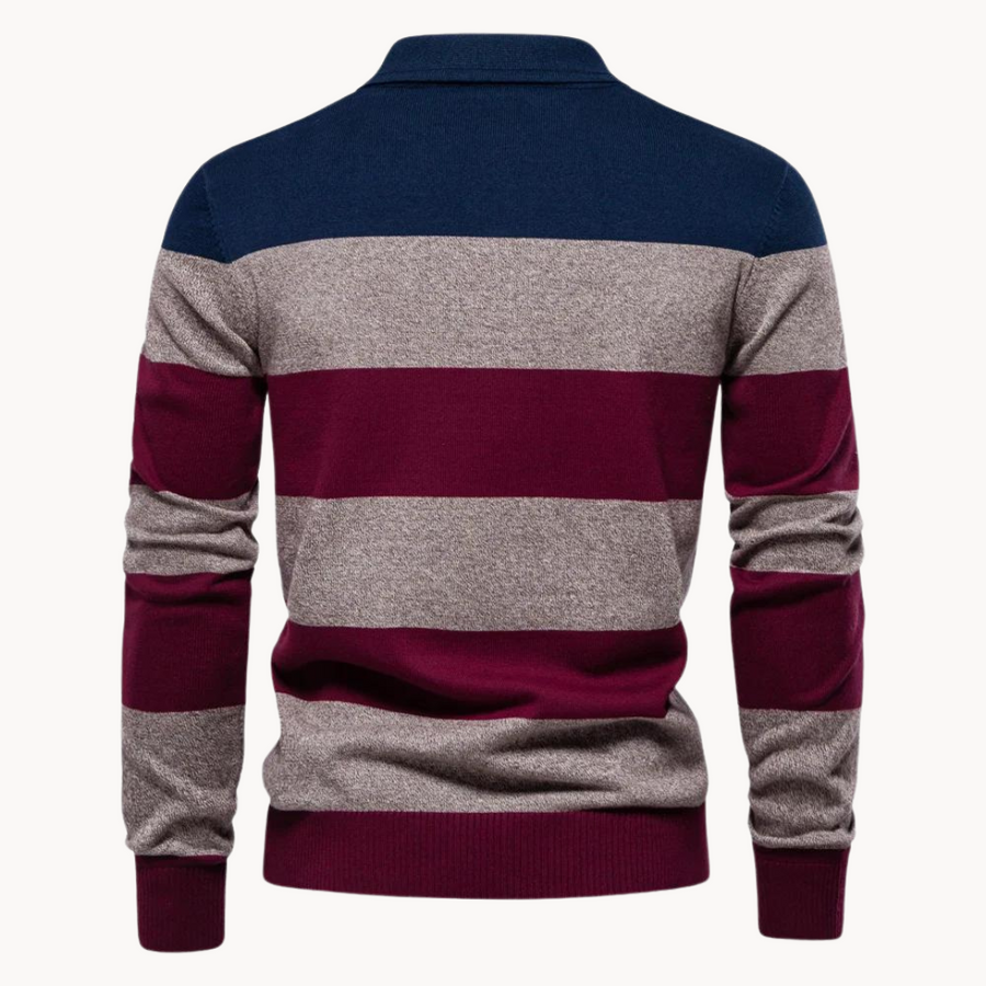Bellino Ribbed Polo Collar - Sweater CAAYWORLD MEN