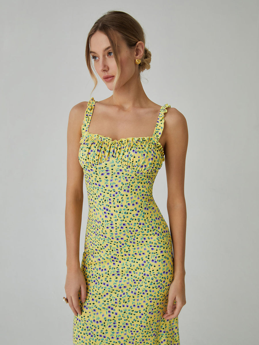 Boho Floral Print - Midi Dress CAAYWORLD