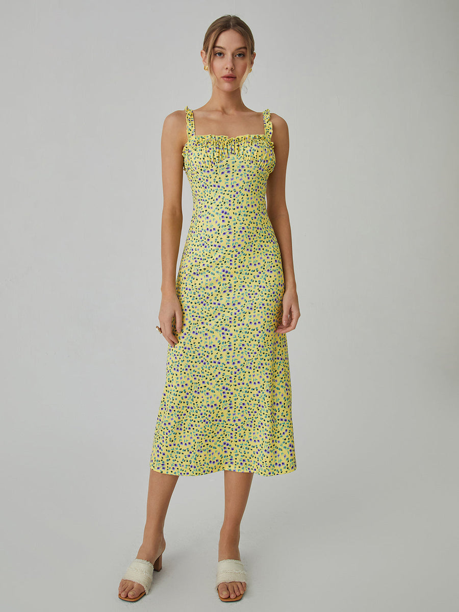 Boho Floral Print - Midi Dress CAAYWORLD