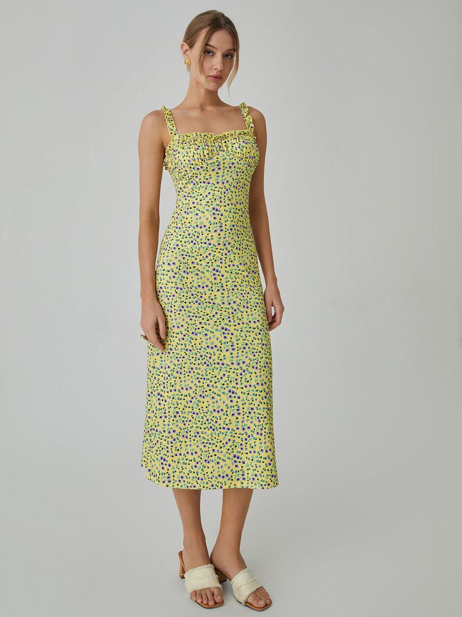 Boho Floral Print - Midi Dress CAAYWORLD