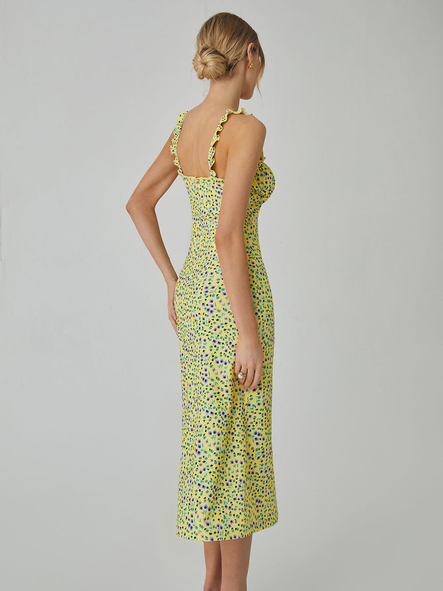 Boho Floral Print - Midi Dress CAAYWORLD