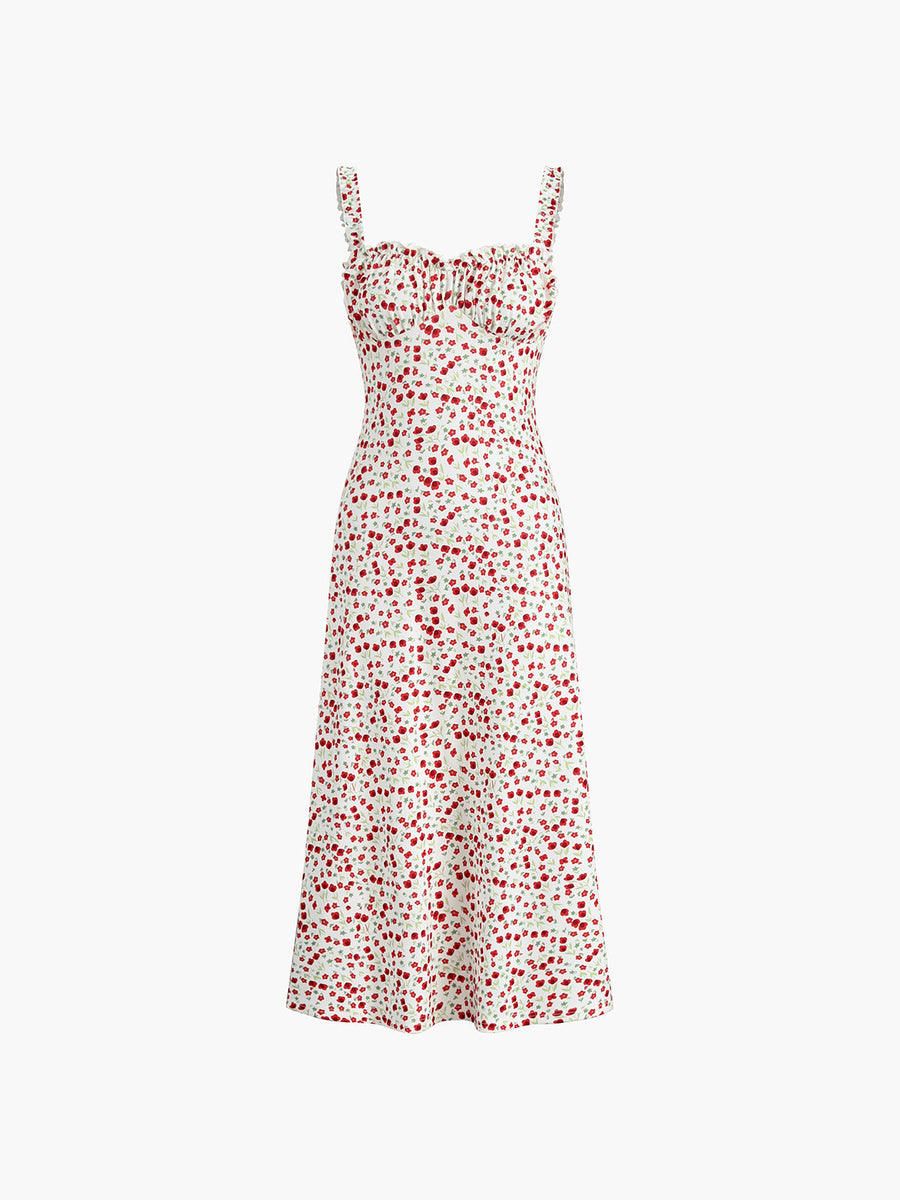 Boho Floral Print - Midi Dress CAAYWORLD
