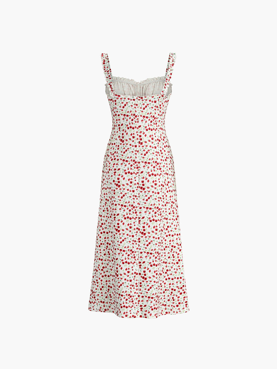 Boho Floral Print - Midi Dress CAAYWORLD