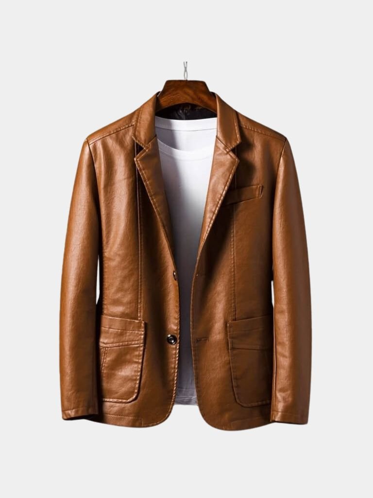 Bold Caramel Leather Jacket - CAAYWORLD CAAYWORLD